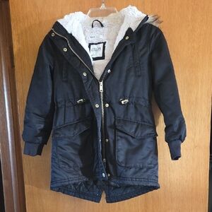 H&M Cream Faux Fur Jacket